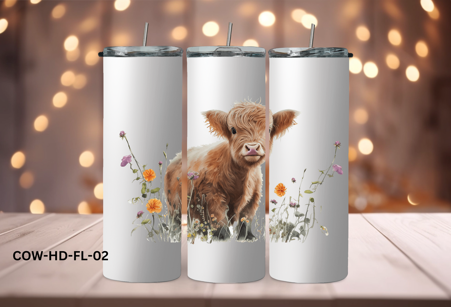 20oz (590mls) Tumbler - COW - COW-HD-FL-02