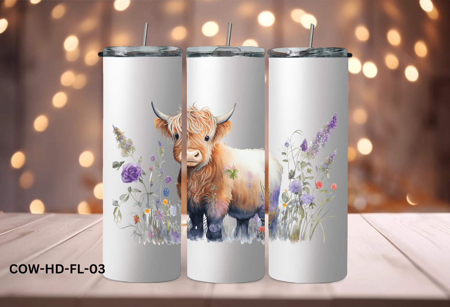 20oz (590mls) Tumbler - COW - COW-HD-FL-03