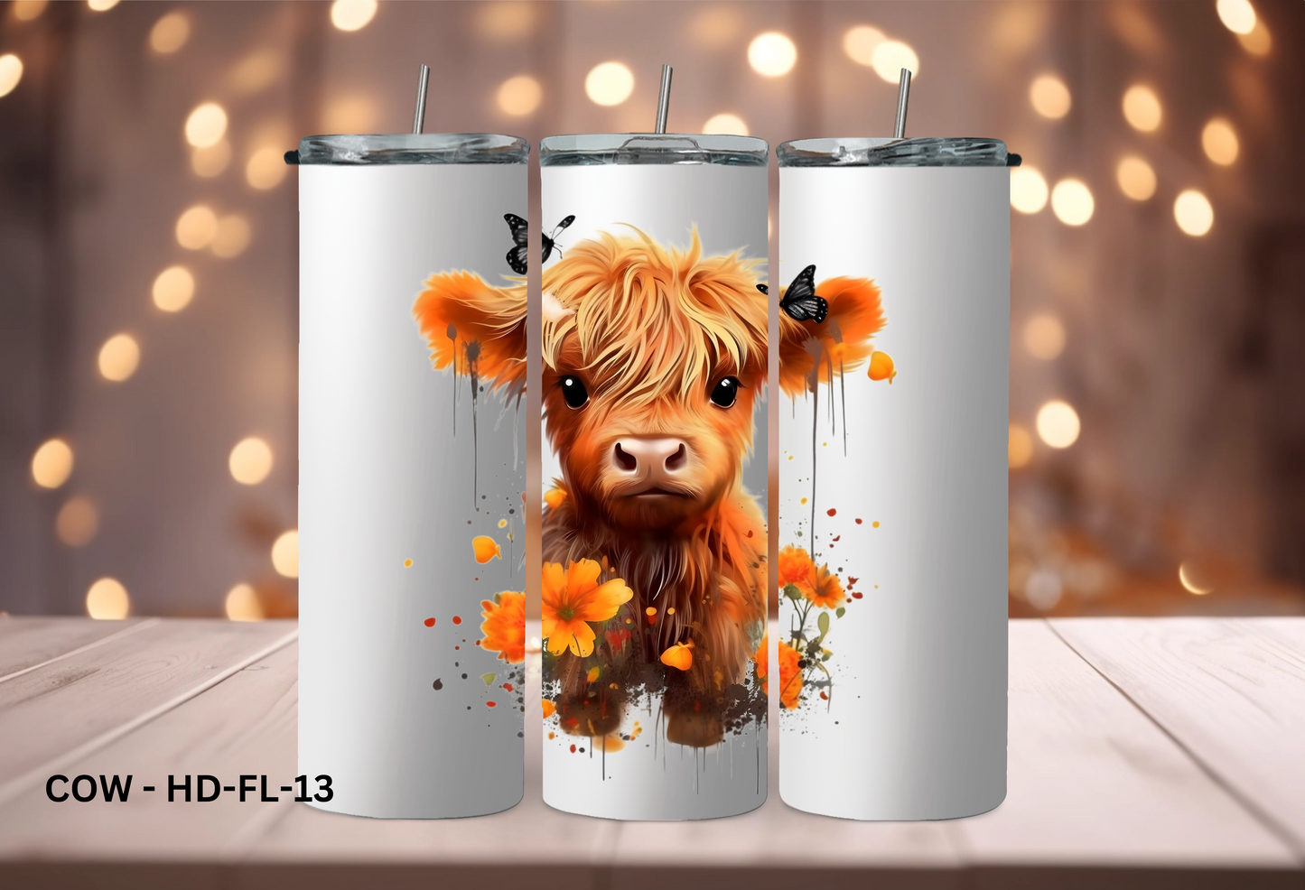 20oz (590mls) Tumbler - COW - COW-HD-FL-13