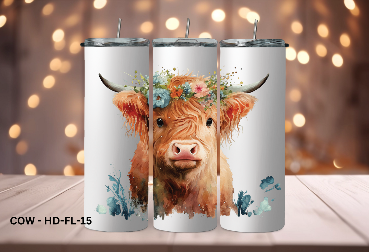 20oz (590mls) Tumbler - COW - COW-HD-FL-15