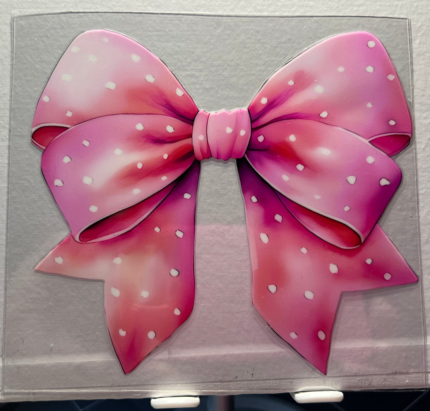 16oz UV DTF Wraps for Children's Drink Bottles or Snow Globes - Pink with Gold Stars