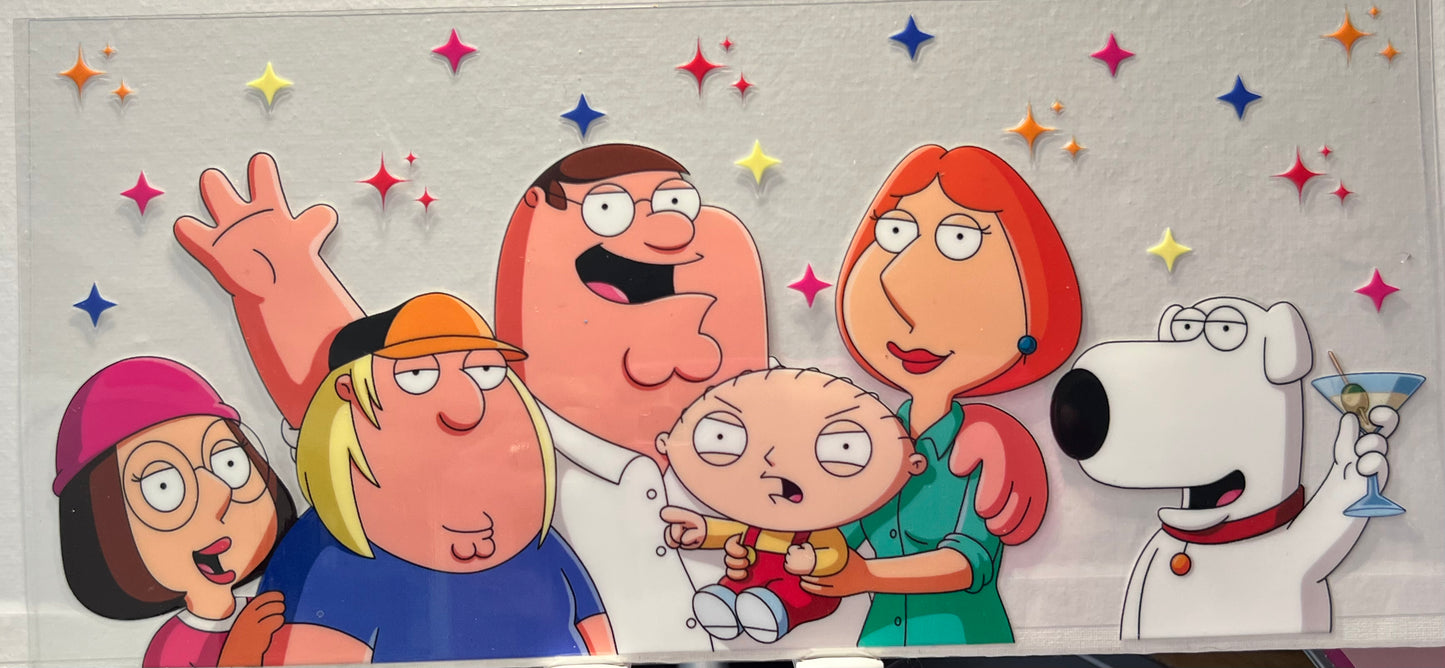 16oz UV DTF Wraps for Children's Drink Bottles or Snow Globes -Family Guy