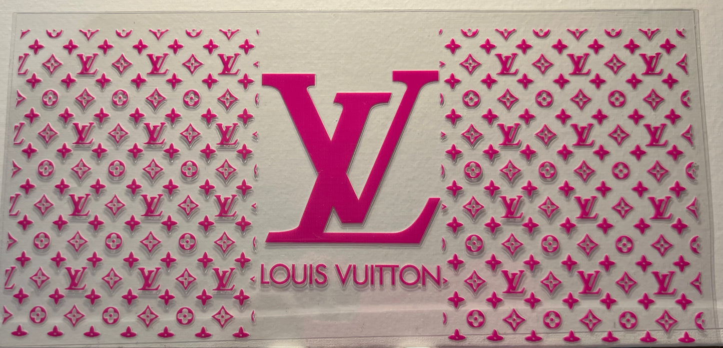 16oz UV DTF Wraps for Children's Drink Bottles or Snow Globes - YSL Hot Pink