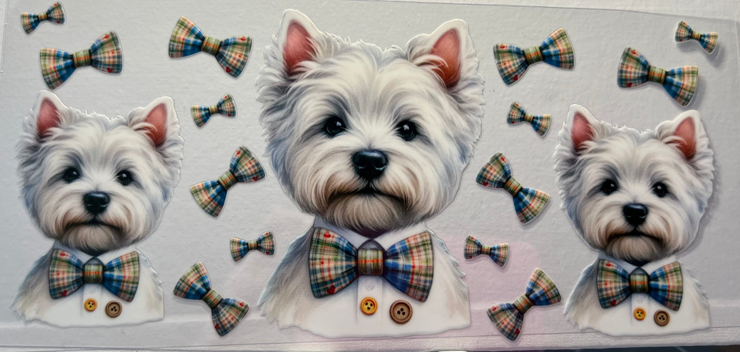 16oz UV DTF Wraps for Children's Drink Bottles or Snow Globes - West Highland Terrier