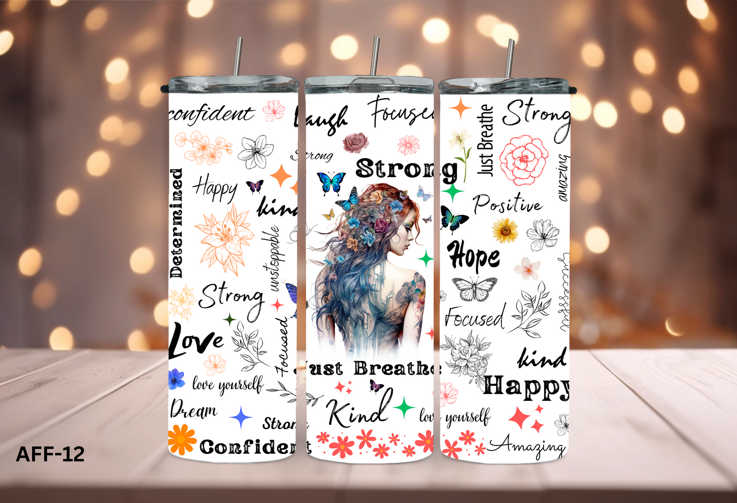 20oz (590mls) Tumbler - Affirmations - AFF-12