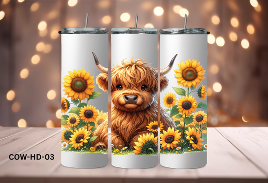 20oz (590mls) Tumbler - COW - COW-HD-03 SUNFLOWERS