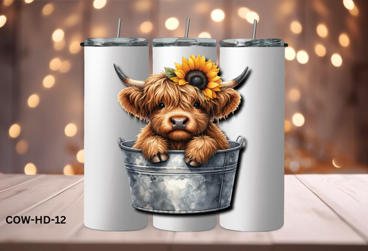 20oz (590mls) Tumbler - COW - COW-HD-12 SUNFLOWERS