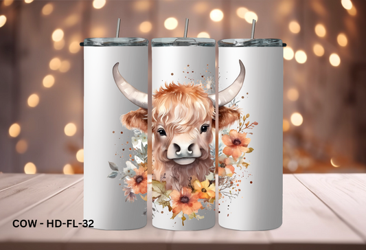 20oz (590mls) Tumbler - COW - COW-HD-FL-32