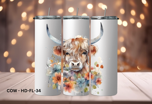 20oz (590mls) Tumbler - COW - COW-HD-FL-34