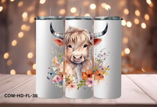 20oz (590mls) Tumbler - COW - COW-HD-FL-36