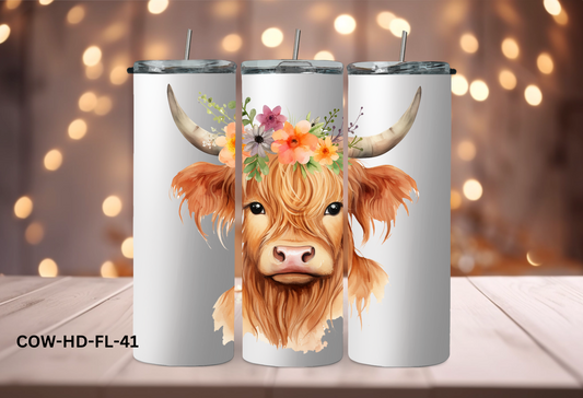 20oz (590mls) Tumbler - COW - COW-HD-FL-41