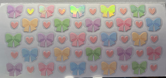 16oz UV DTF Wraps for Children's Drink Bottles or Snow Globes - Pastel Colours Mini Bows