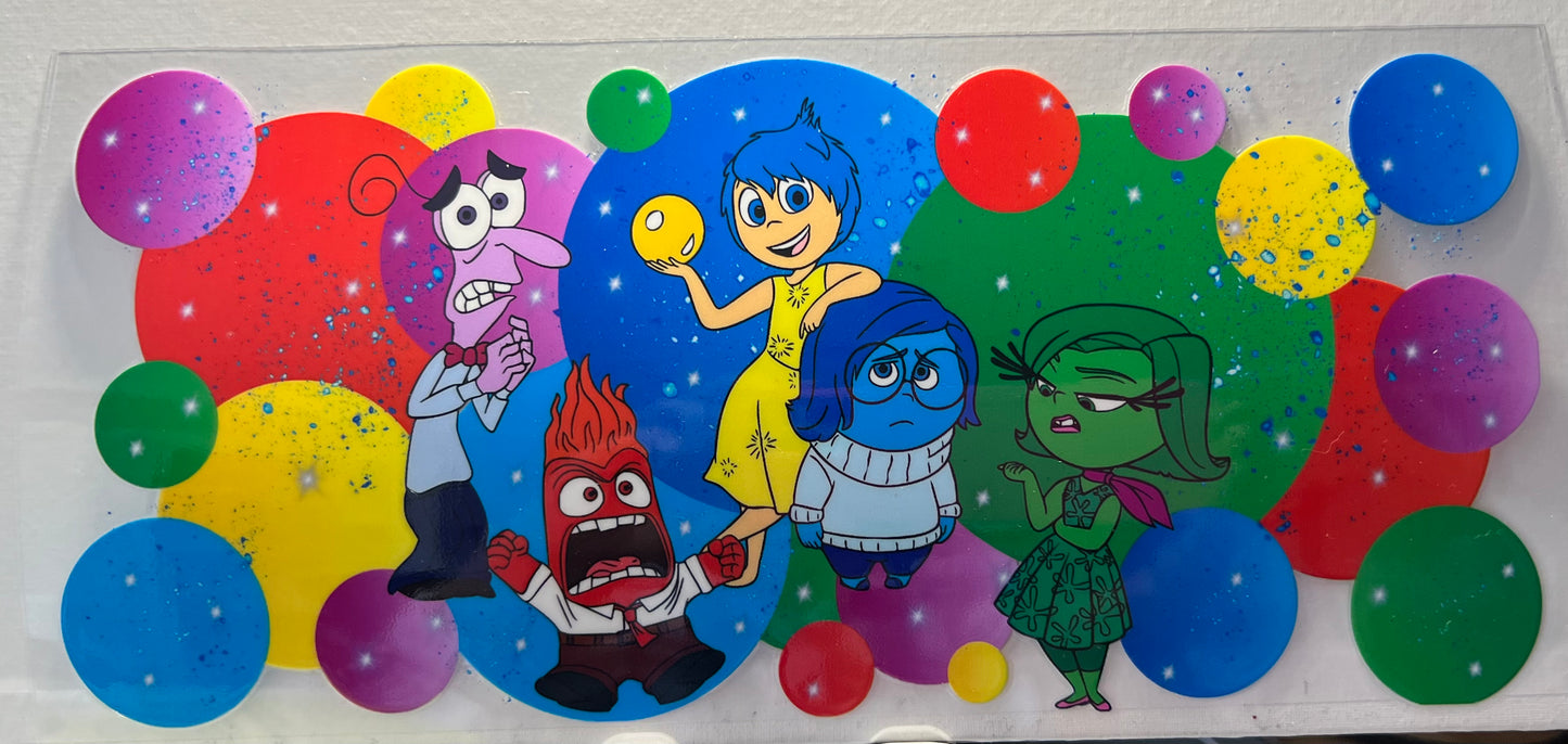 16oz UV DTF Wraps for Children's Drink Bottles or Snow Globes - Main Characters large colour balls