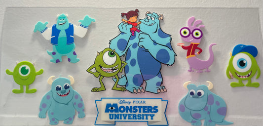 16oz UV DTF Wraps for Children's Drink Bottles or Snow Globes - Monsters Inc