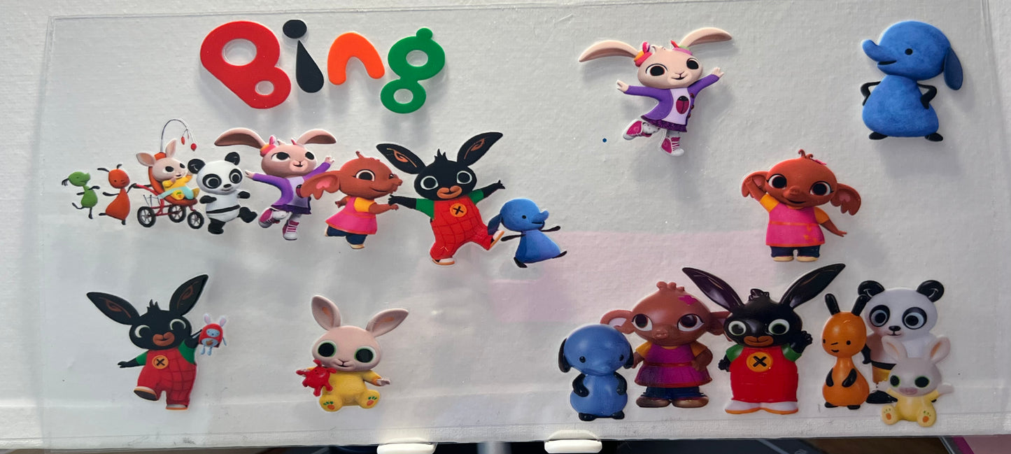 16oz UV DTF Wraps for Children's Drink Bottles or Snow Globes - Bing Bunny