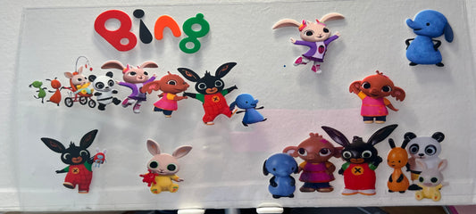 16oz UV DTF Wraps for Children's Drink Bottles or Snow Globes - Bing Bunny