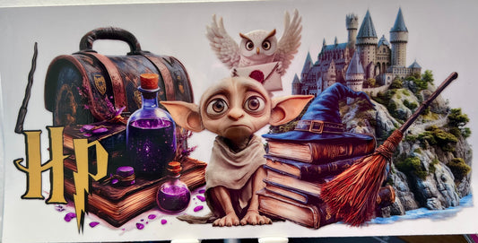 16oz UV DTF Wraps for Children's Drink Bottles or Snow Globes - Harry Potter - Dobby
