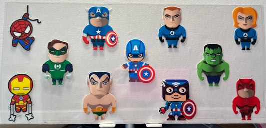 16oz UV DTF Wraps for Children's Drink Bottles or Snow Globes - Super Heros Cartoon