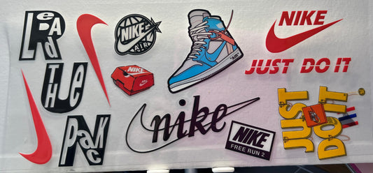 16oz UV DTF Wraps for Children's Drink Bottles or Snow Globes - Nike