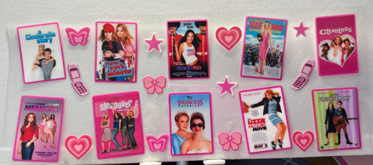 16oz UV DTF Wraps for Children's Drink Bottles or Snow Globes - Girl's Movies