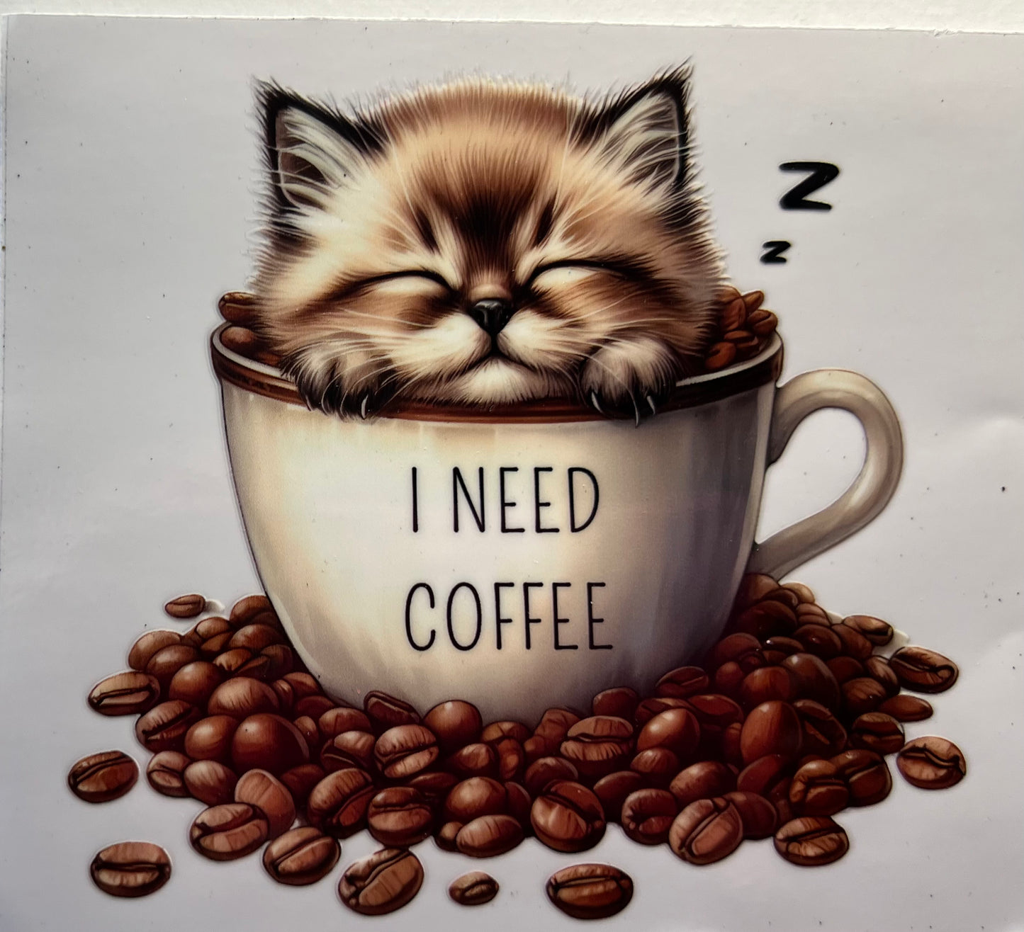 16oz UV DTF Wraps for Children's Drink Bottles or Snow Globes - Coffee Cats -  choose one