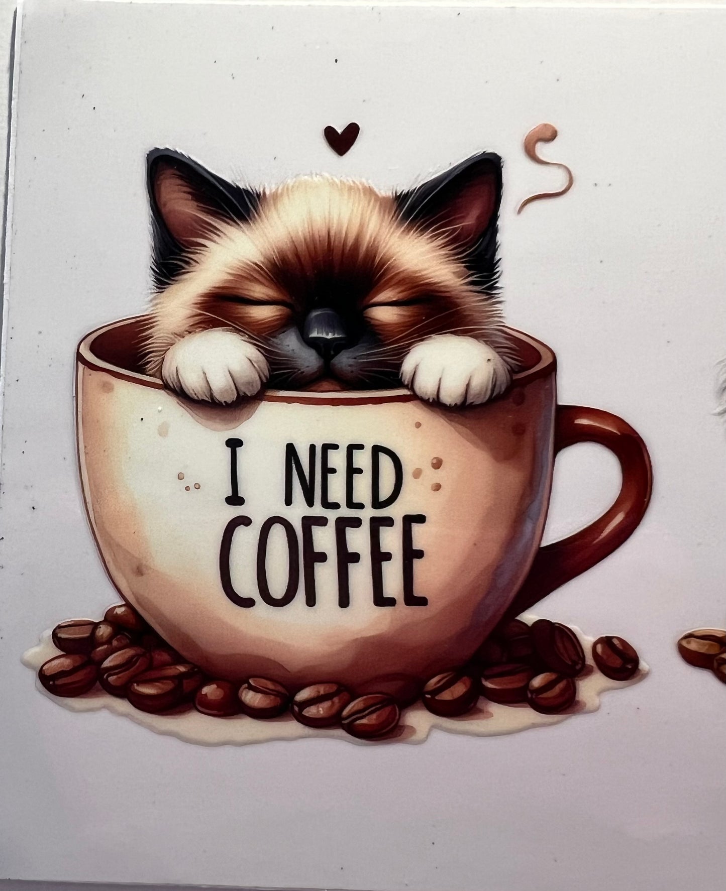 16oz UV DTF Wraps for Children's Drink Bottles or Snow Globes - Coffee Cats -  choose one