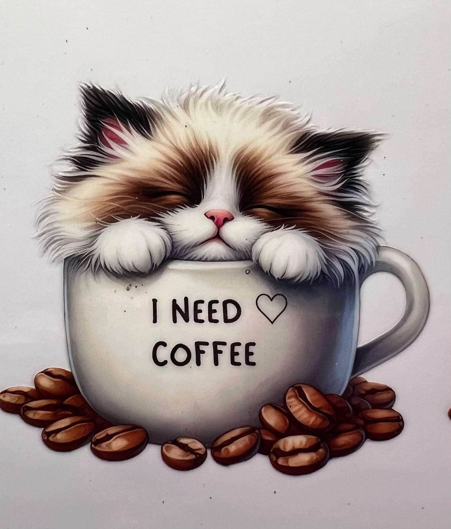 16oz UV DTF Wraps for Children's Drink Bottles or Snow Globes - Coffee Cats -  choose one