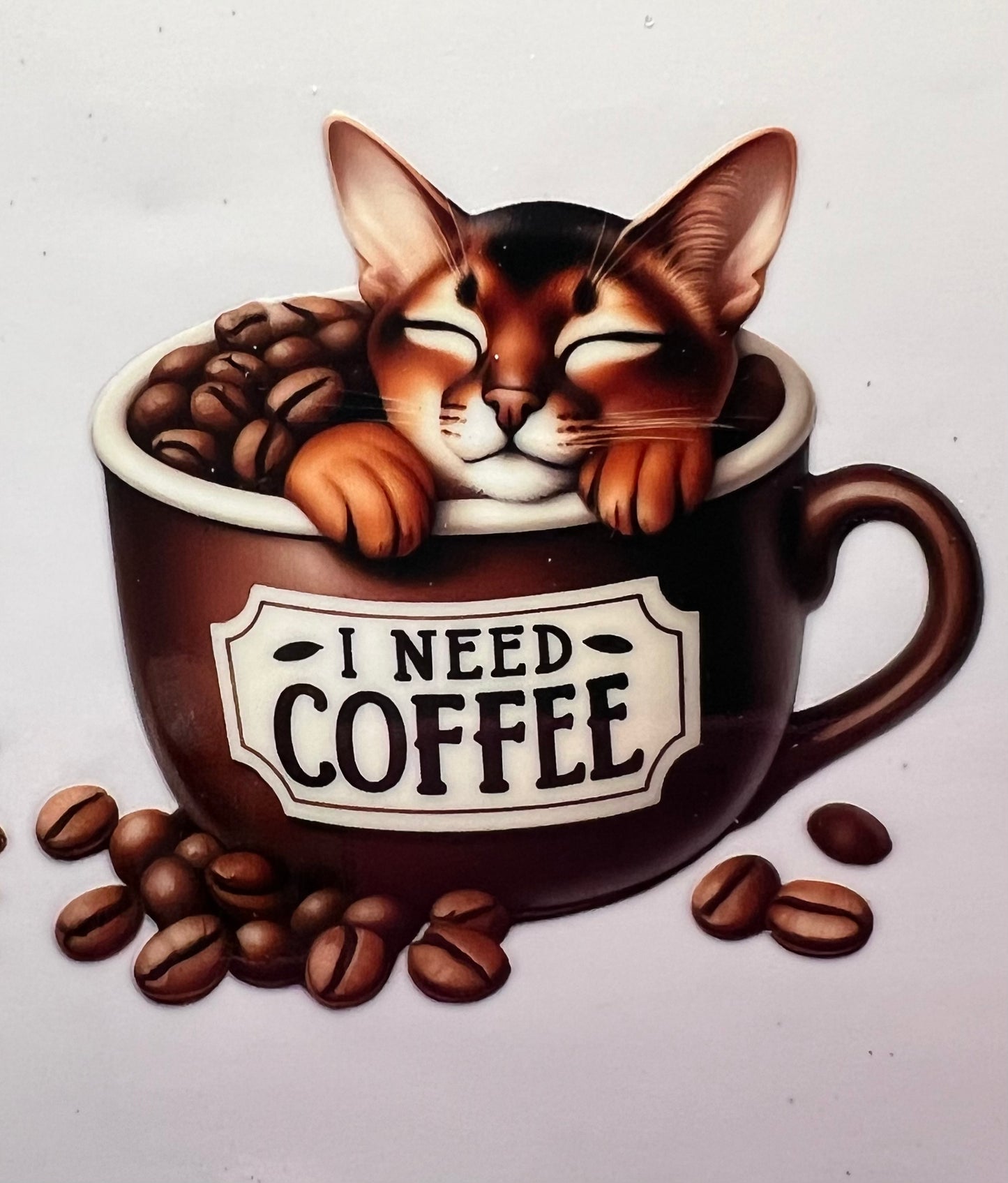 16oz UV DTF Wraps for Children's Drink Bottles or Snow Globes - Coffee Cats -  choose one