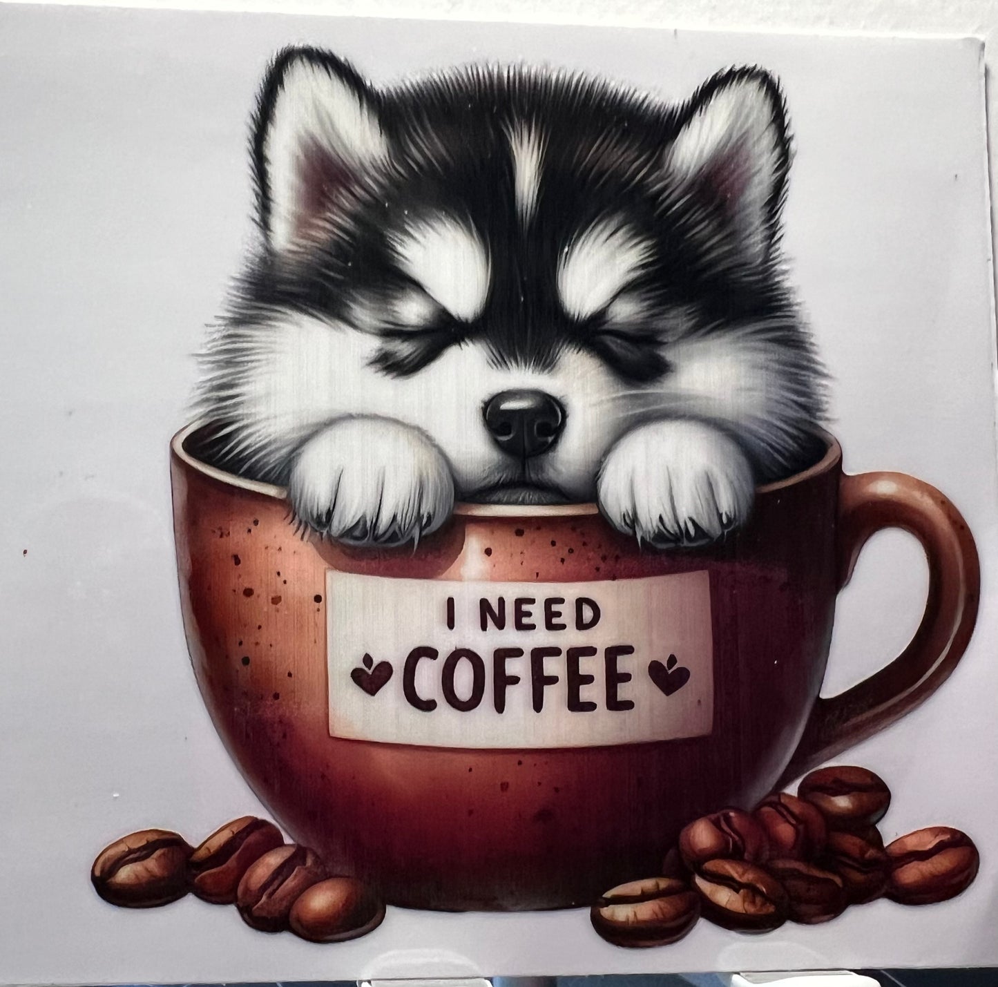 16oz UV DTF Wraps for Children's Drink Bottles or Snow Globes - Coffee Dogs-  choose one (Copy)