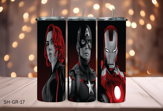Superhero Groups 20oz Stainless Steel Double Insulated Tumbler with s/s straw SH-GR-17