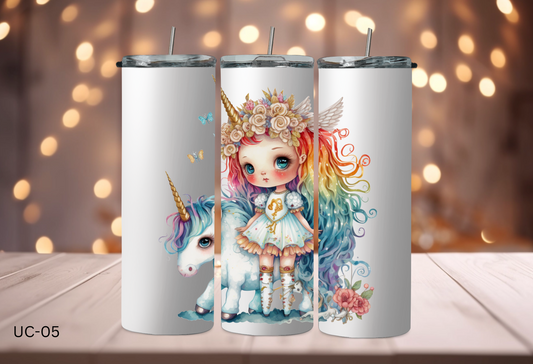 Unicorn 20oz Stainless Steel Double Insulated Tumbler with s/s straw UC-05