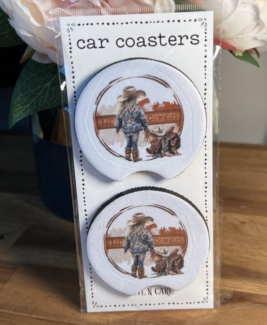 Car Coasters - Little Cow Girl
